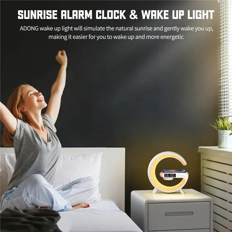 G-Shape LED Wireless Charging Speaker Lamp